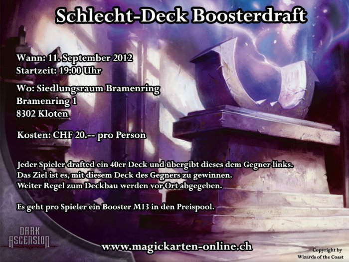 Schlechtdeck Boosterdraft